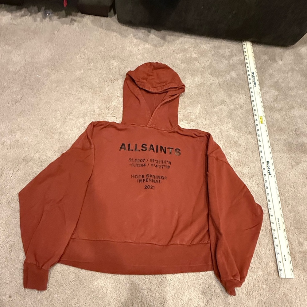 All Saints Burnt Orange Hoodie
